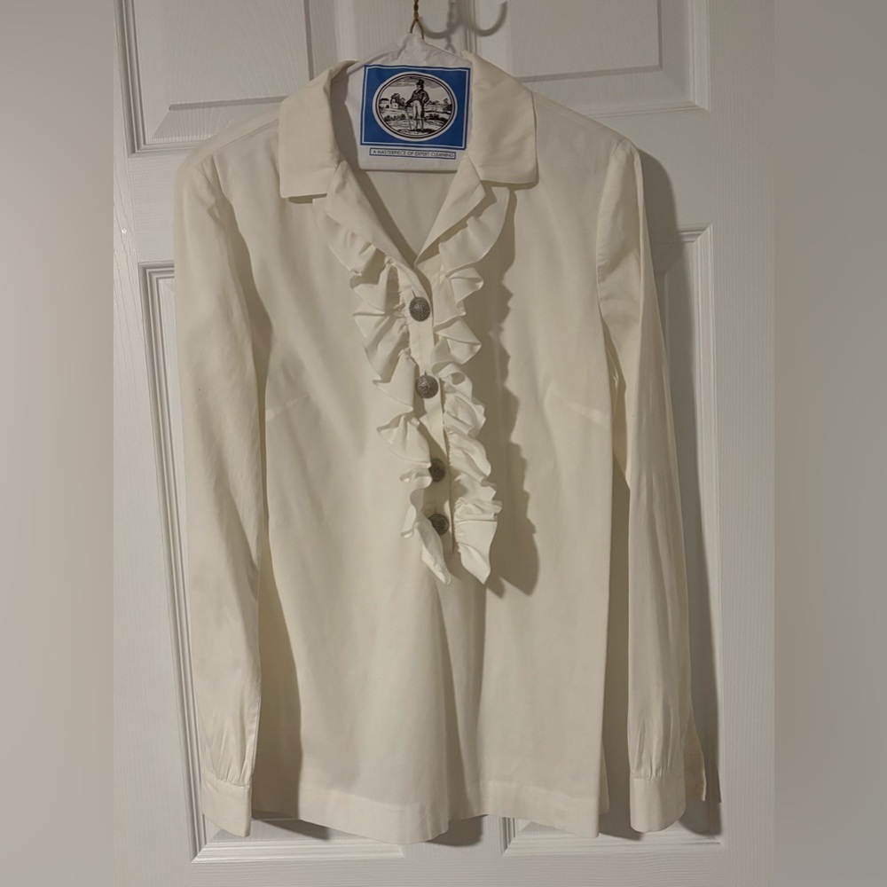 Tory Burch blouse with ruffles size 6
